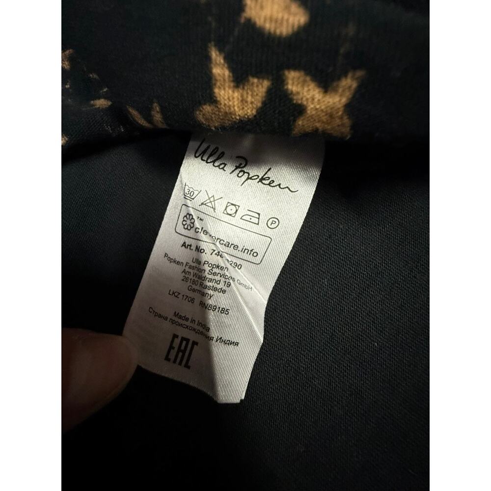 hics"ULLA POPKEN" Black V Neck 3/4 Sleeve T-Shirt Full Front Graphics SZ 20/22 - Picture 10 of 10